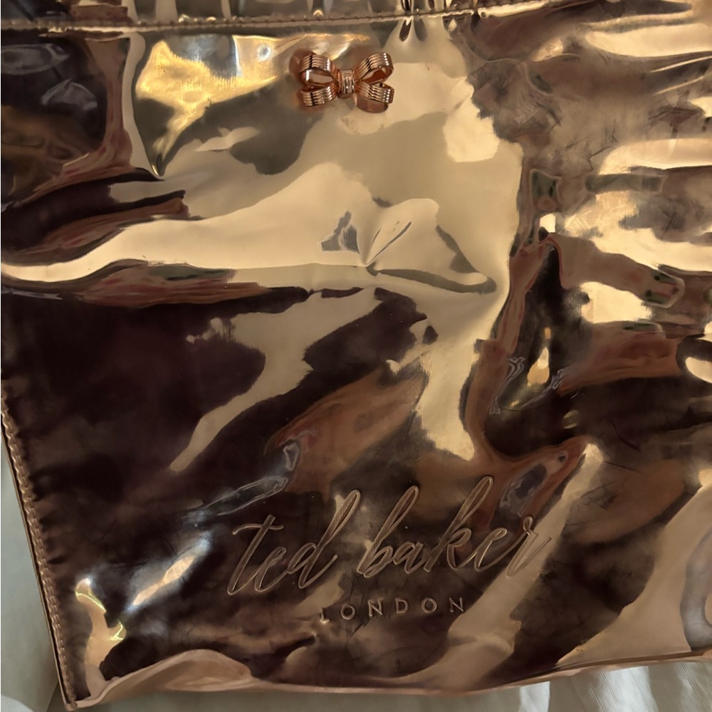 Ted Baker Metallic Rose Gold Tote